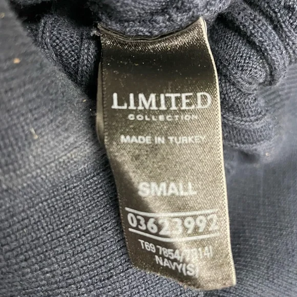 The Limited Women’s Navy Blue V Neck Classic Preppy Cardigan Size Small - Picture 8 of 9